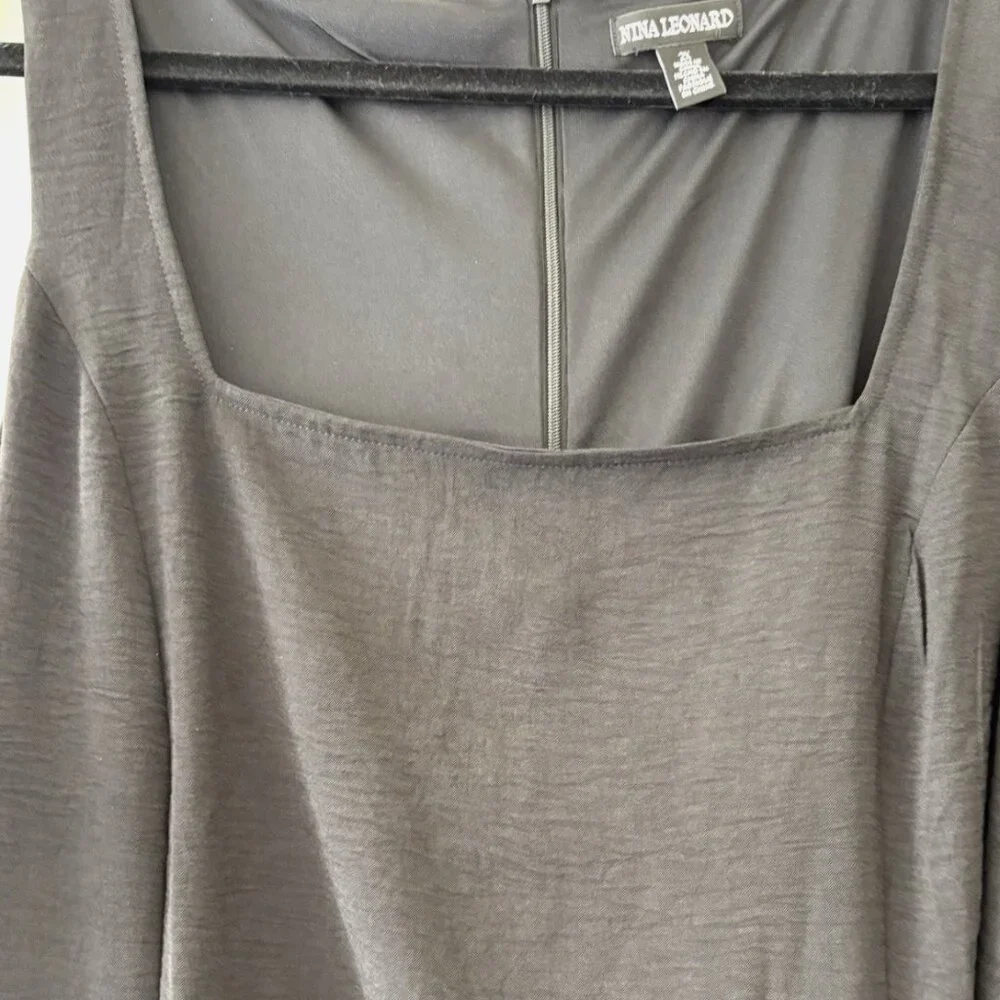Nina Leonard Women’s Sleeveless Belted Dress Black 2X Pockets Plus Size - Picture 6 of 9